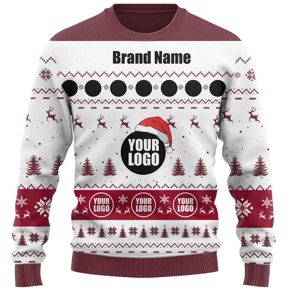 Customize Company Logo Ugly Christmas Sweater Live Preview