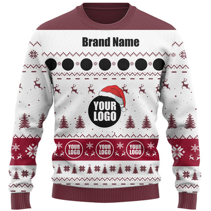 Customize Company Logo Ugly Christmas Sweater Live Preview