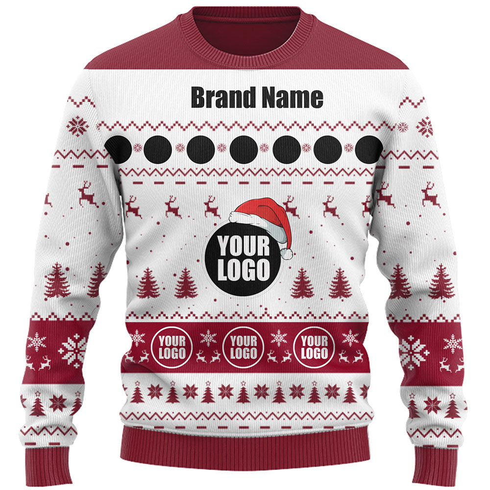 Customize Company Logo Ugly Christmas Sweater Live Preview