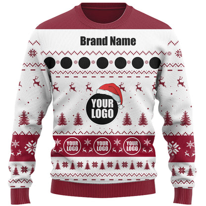 Customize Company Logo Ugly Christmas Sweater Live Preview