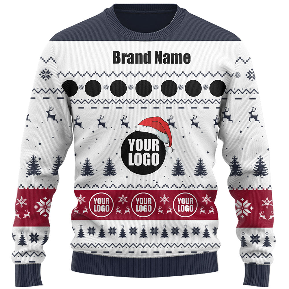 Customize Company Logo Ugly Christmas Sweater Live Preview