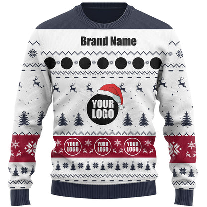 Customize Company Logo Ugly Christmas Sweater Live Preview