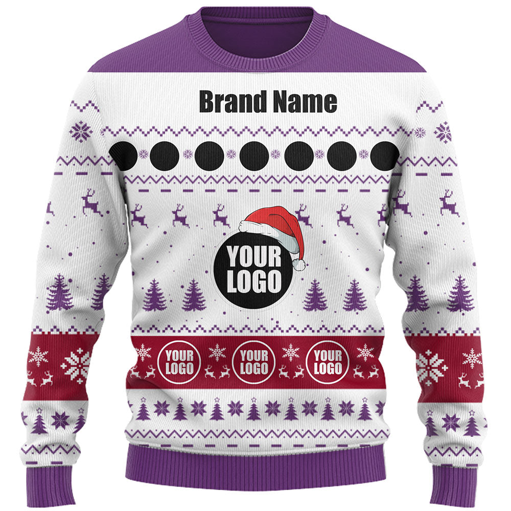 Customize Company Logo Ugly Christmas Sweater Live Preview