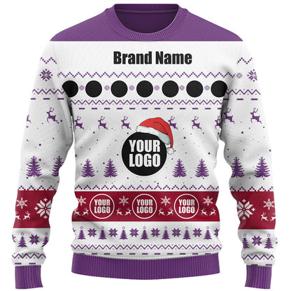 Customize Company Logo Ugly Christmas Sweater Live Preview