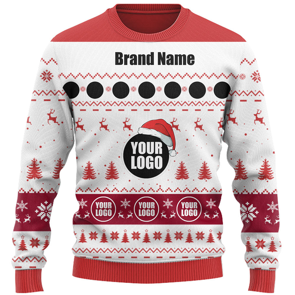 Customize Company Logo Ugly Christmas Sweater Live Preview