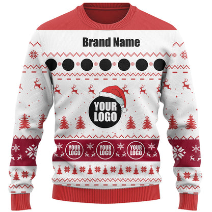 Customize Company Logo Ugly Christmas Sweater Live Preview