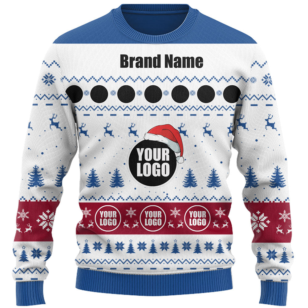 Customize Company Logo Ugly Christmas Sweater Live Preview