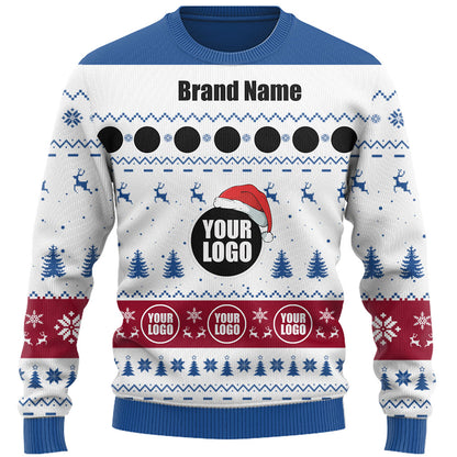 Customize Company Logo Ugly Christmas Sweater Live Preview
