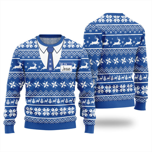 Customize Name Ugly Christmas Sweater For Men