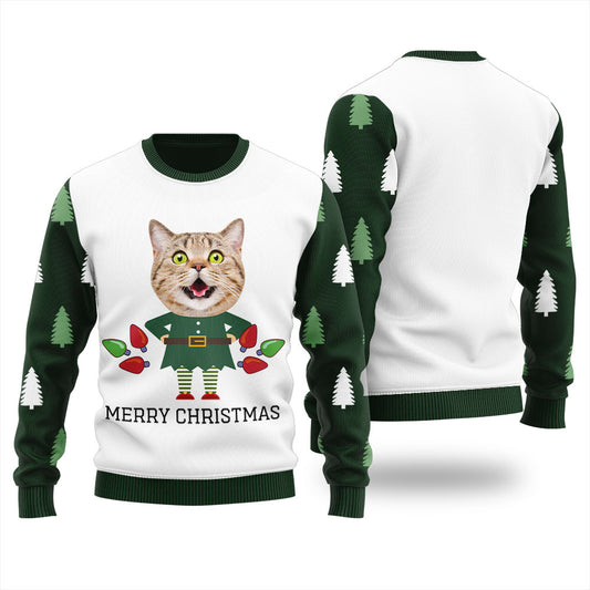 Cute Custom Cat Christmas Sweater