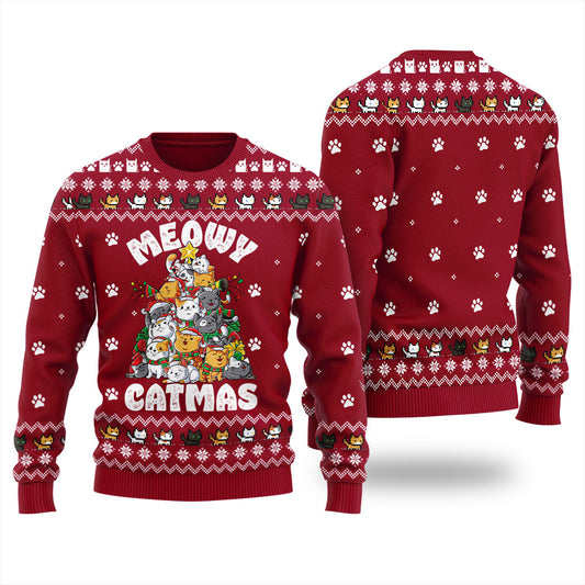 Cute Meowy Catmas Christmas Sweater
