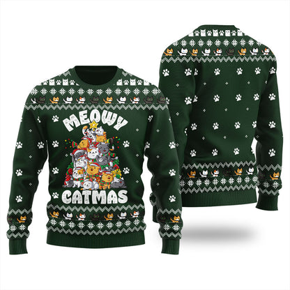 Cute Meowy Catmas Christmas Sweater