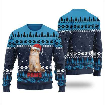 Cute Santa Paws Custom Pet Christmas Sweater