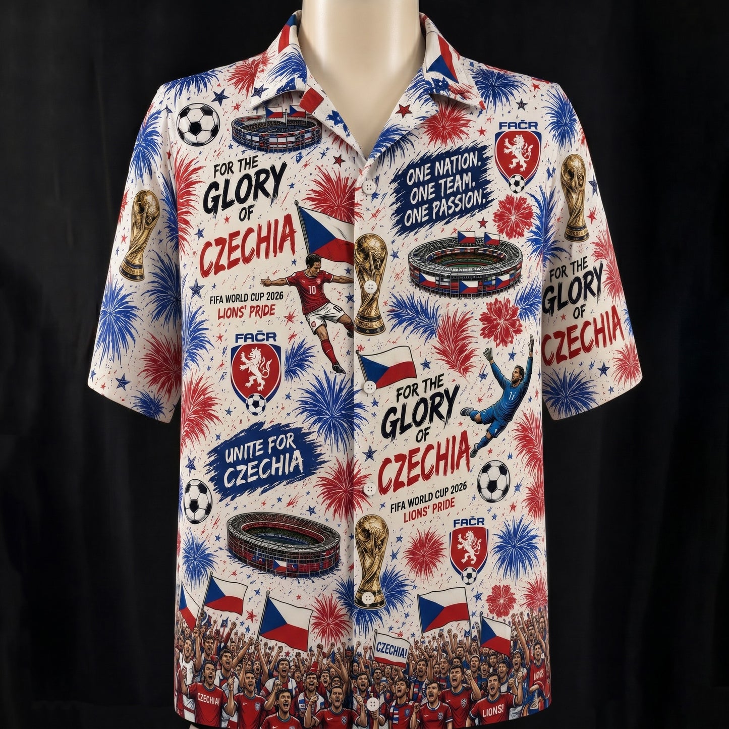 All Teams World Cup Champion Football Soccer Unisex Button-Up Hawaiian Shirt For Men & Women