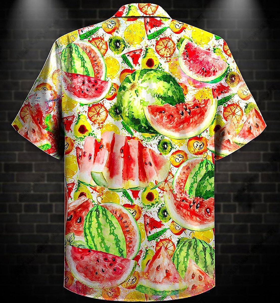 Fruit Summer Time Watermelon - Hawaiian Shirt 