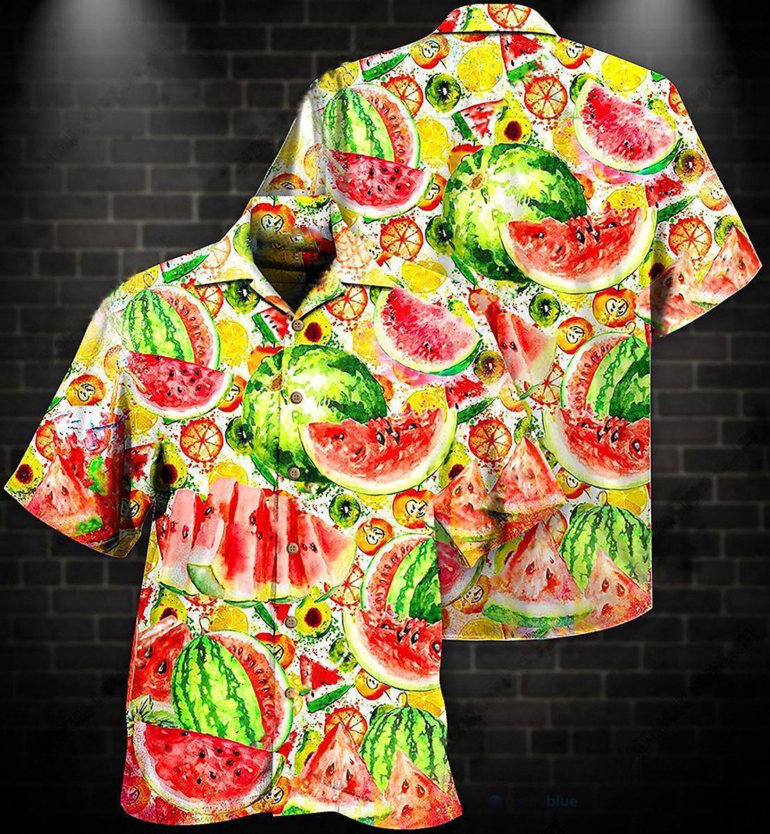 Fruit Summer Time Watermelon - Hawaiian Shirt 