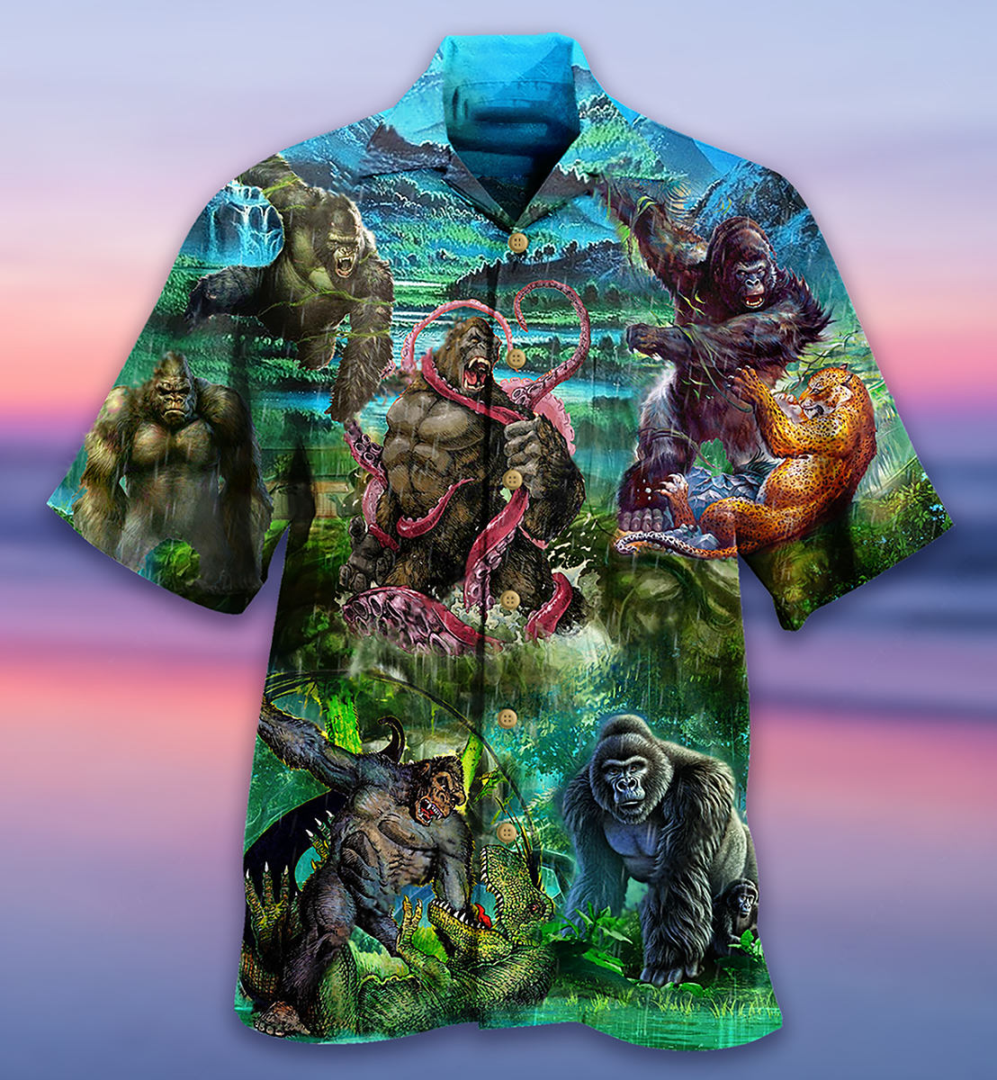 Gorilla Is The King Of The Jungle Cool - Hawaiian Shirt 