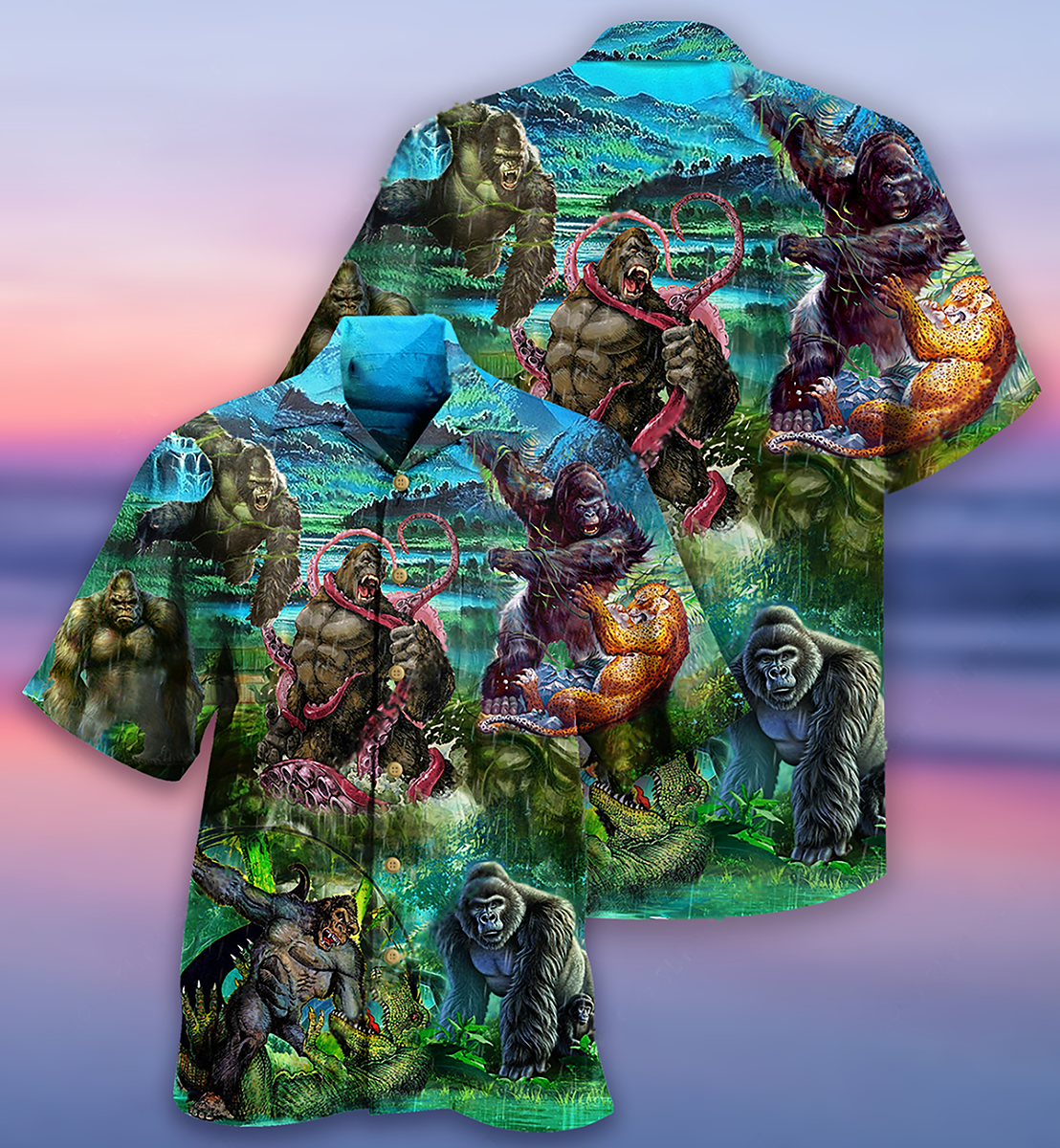 Gorilla Is The King Of The Jungle Cool - Hawaiian Shirt 