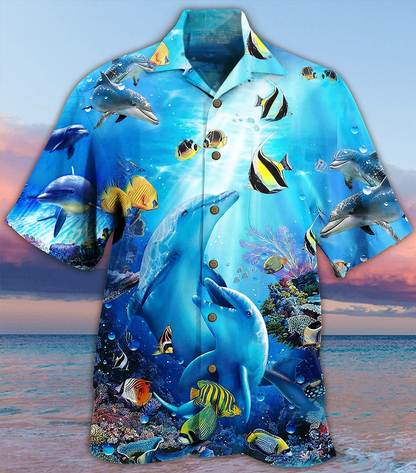 Dolphin Amazing Sea - Hawaiian Shirt 