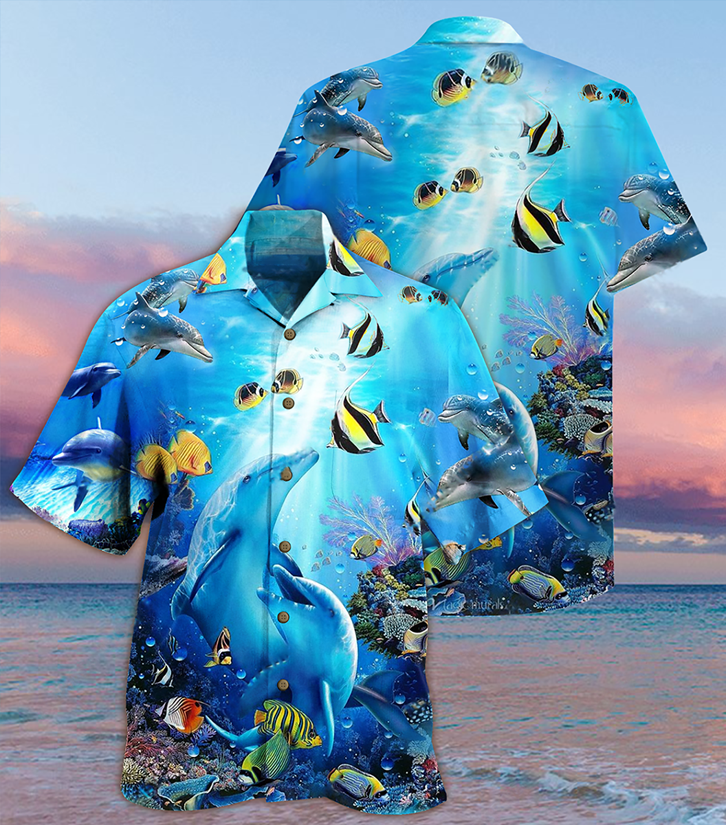 Dolphin Amazing Sea - Hawaiian Shirt 