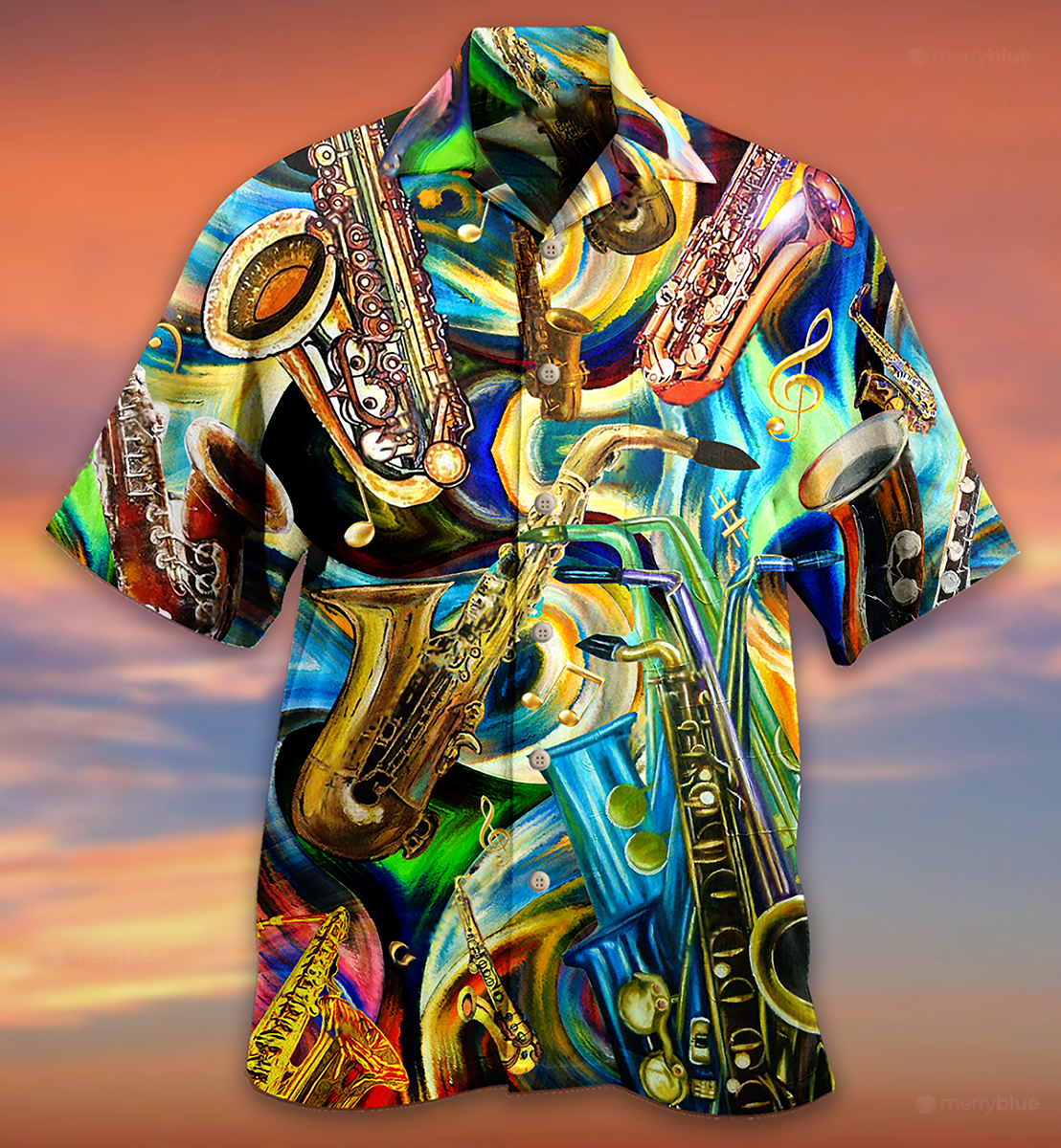 Saxophone Is My Second Language - Hawaiian Shirt 