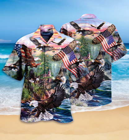 America Eagle Spirit Of America - Hawaiian Shirt 