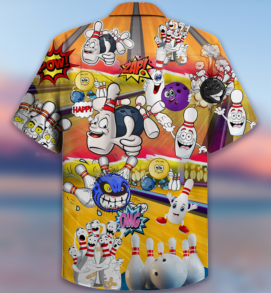 Bowling Split Happens Bowling Ping - Hawaiian Shirt 