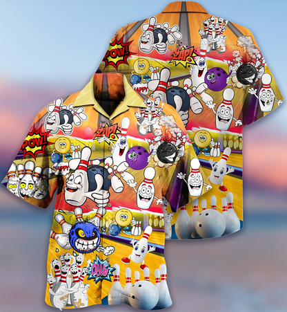 Bowling Split Happens Bowling Ping - Hawaiian Shirt 