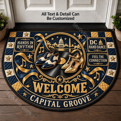 DC Hand Dance Personalized Half Round Mat | 5To9Vibe