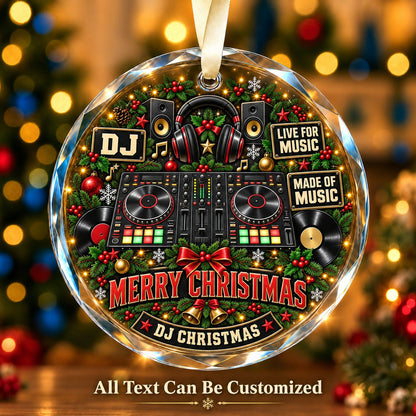 DJ Personalized Glass Ornament | 5To9Vibe