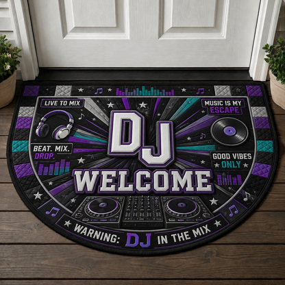 Guitar Welcome Mat - Electric Guitarist Play More Worry Less Doormat - 5to9vibe