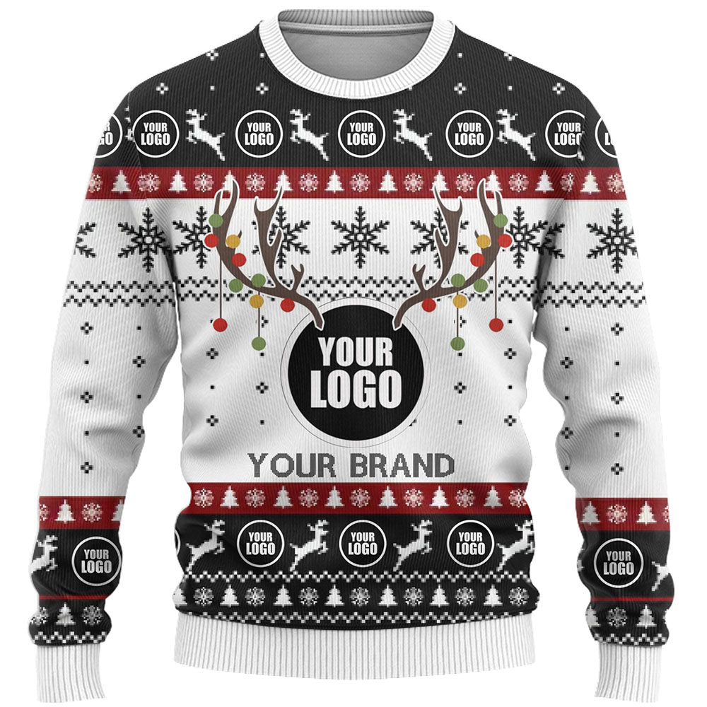 DIY Company Logo Or Face Ugly Christmas Sweater