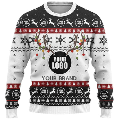 DIY Company Logo Or Face Ugly Christmas Sweater