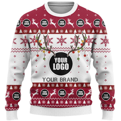 DIY Company Logo Or Face Ugly Christmas Sweater