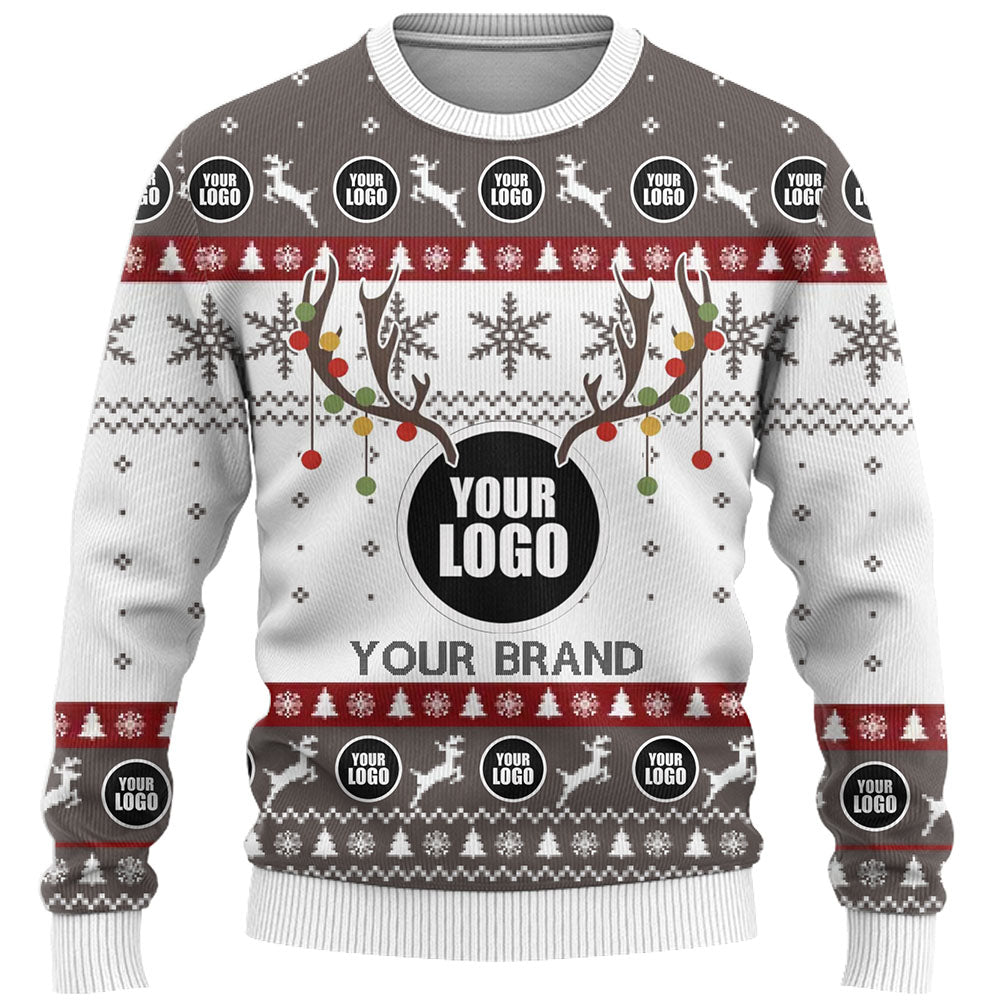 DIY Company Logo Or Face Ugly Christmas Sweater