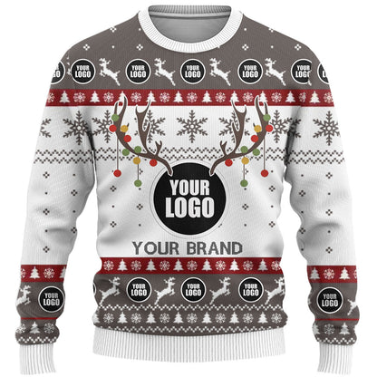 DIY Company Logo Or Face Ugly Christmas Sweater