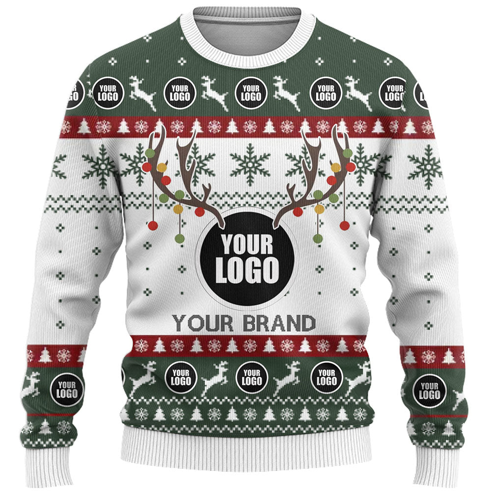 DIY Company Logo Or Face Ugly Christmas Sweater