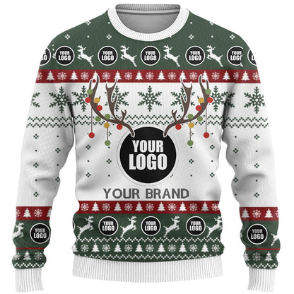 DIY Company Logo Or Face Ugly Christmas Sweater