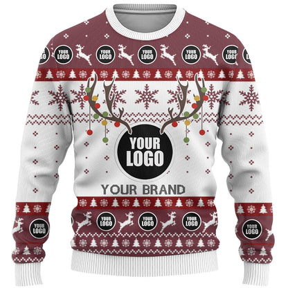DIY Company Logo Or Face Ugly Christmas Sweater