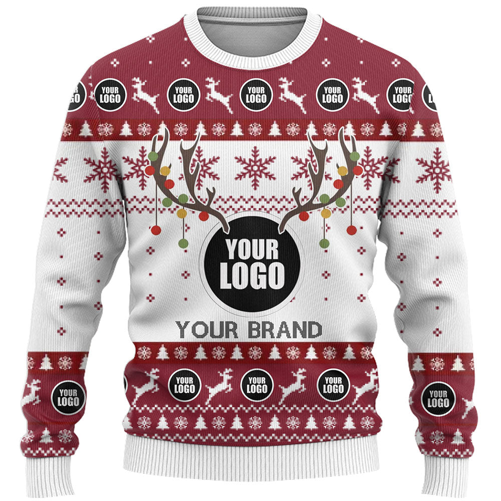 DIY Company Logo Or Face Ugly Christmas Sweater