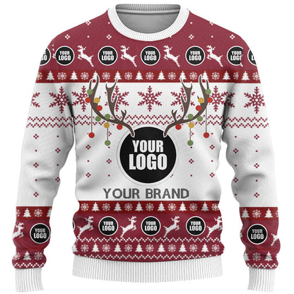 DIY Company Logo Or Face Ugly Christmas Sweater