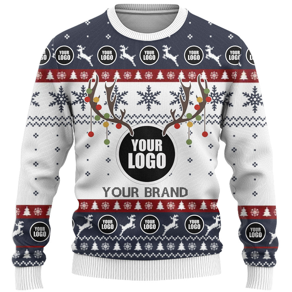DIY Company Logo Or Face Ugly Christmas Sweater