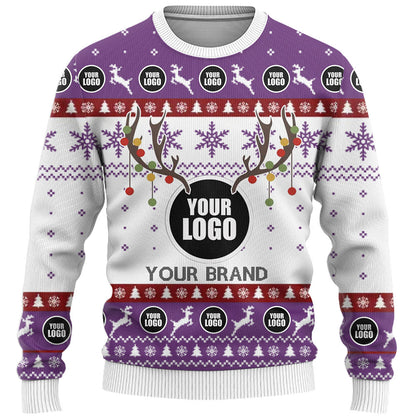 DIY Company Logo Or Face Ugly Christmas Sweater