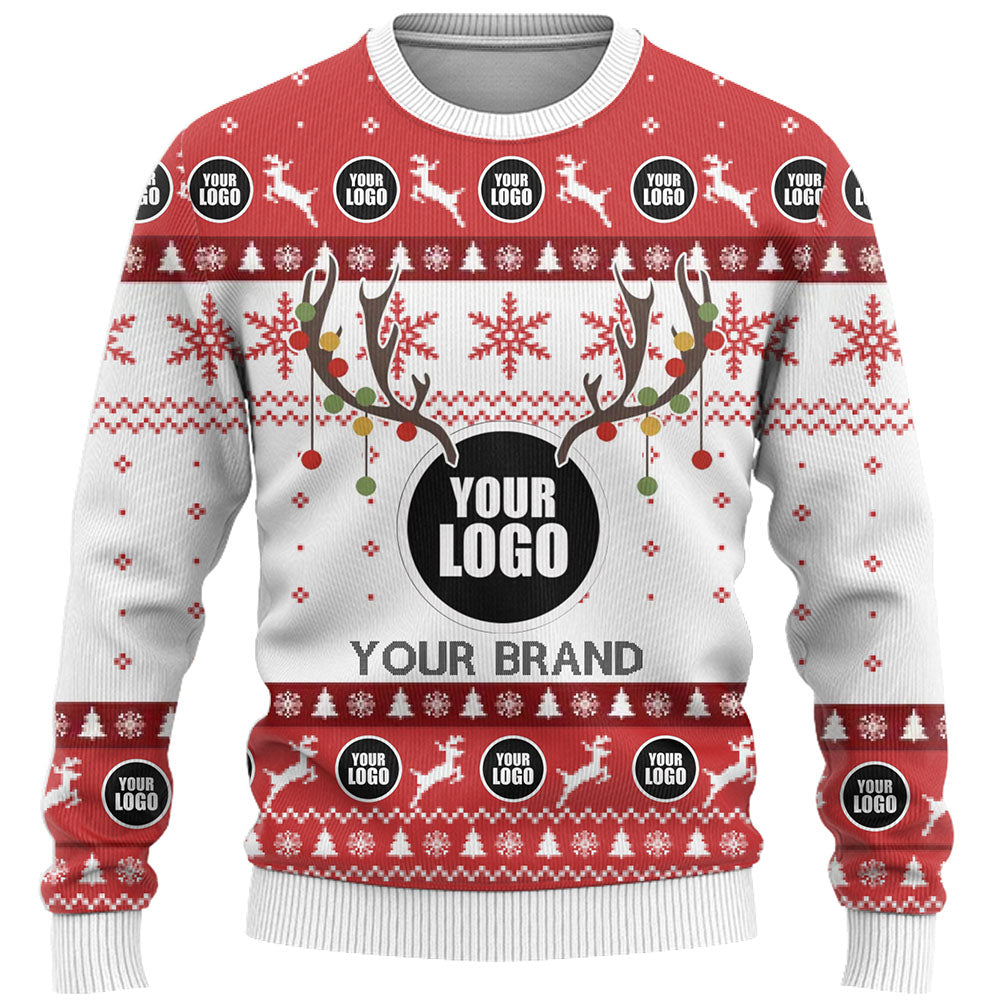 DIY Company Logo Or Face Ugly Christmas Sweater
