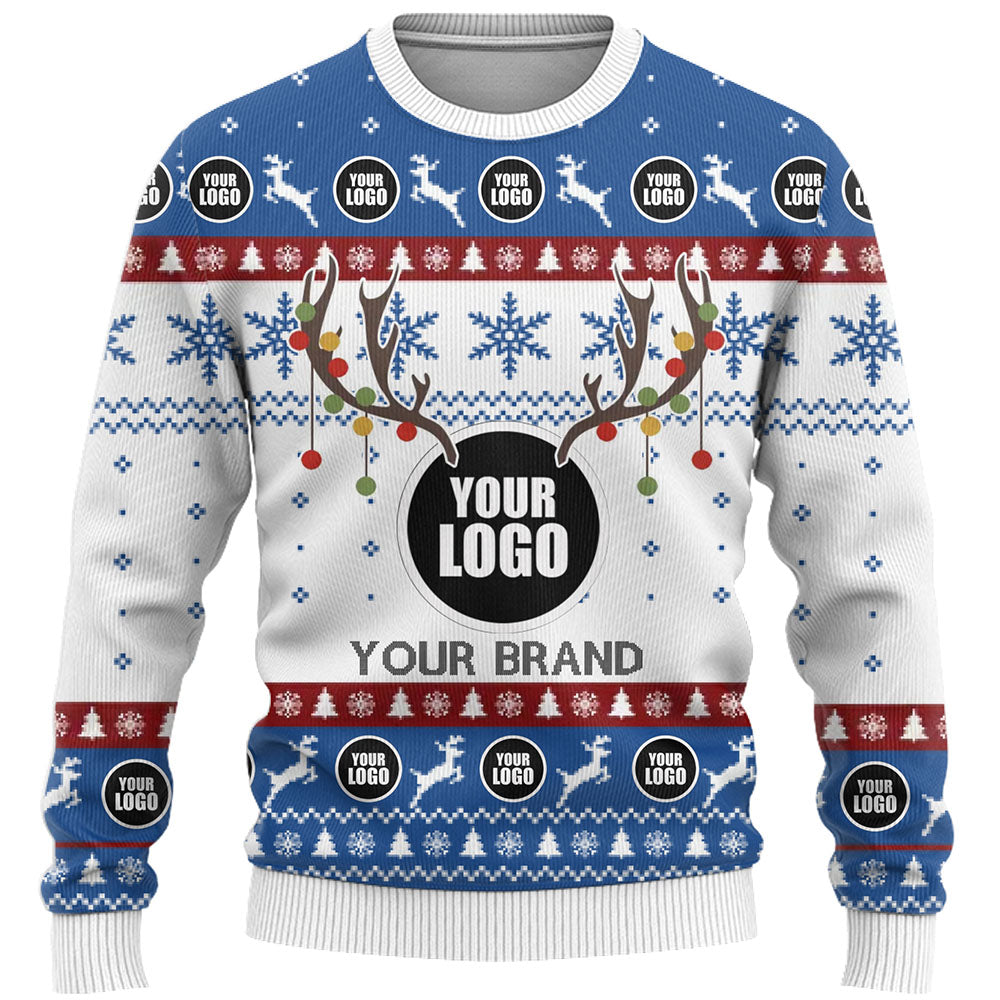 DIY Company Logo Or Face Ugly Christmas Sweater