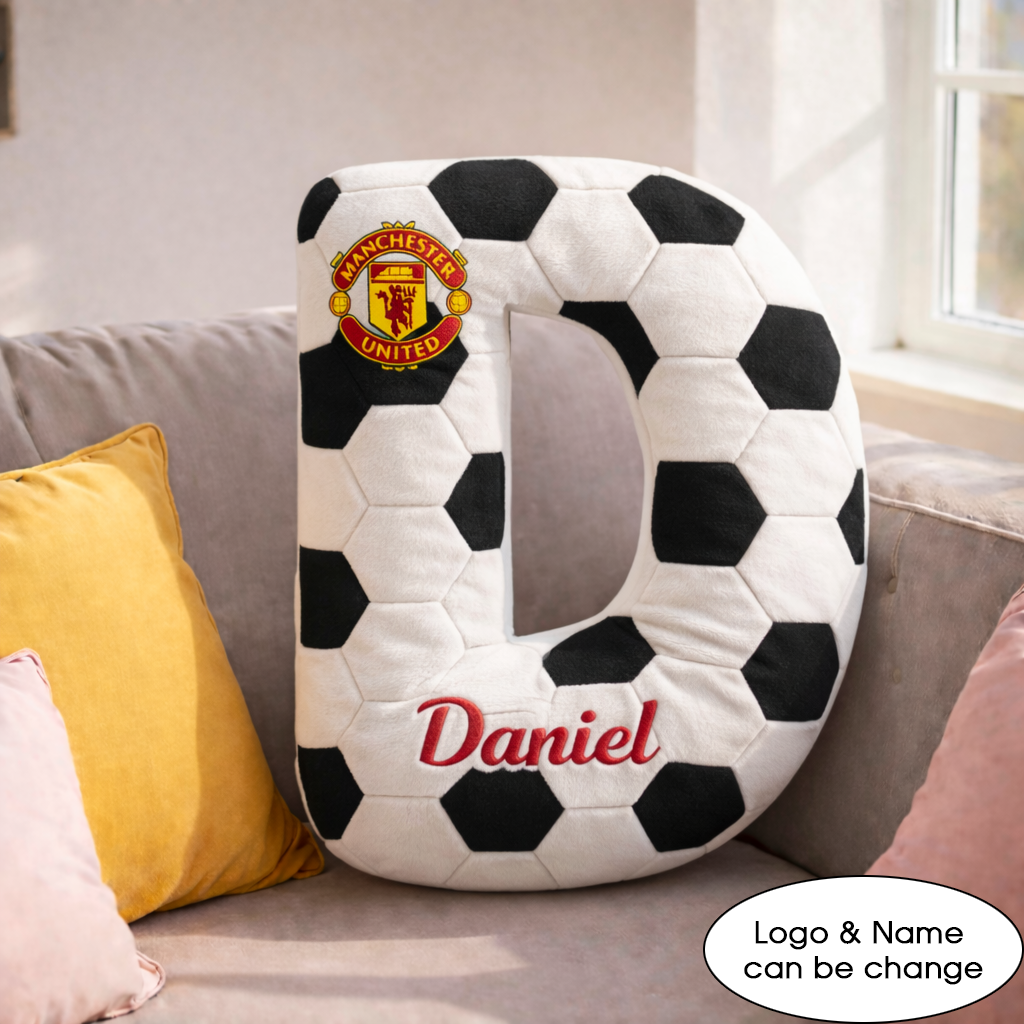 Football UK Pillow Custom Name and Logo All Teams Irregular-Shaped Pillow Custom