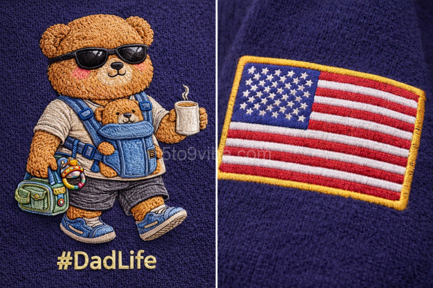 Firefighter Life Embroidered Quarter Zip Sweatshirt, Funny Firefighter Life Bear Pullover, Men's Casual Zip Up Jacket, Gift for Firefighter Life Lover Dad