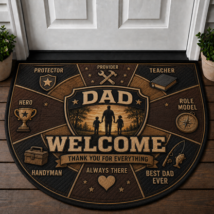 Bless This Home Doormat - Rustic Floral & House Welcome Mat - 5to9vibe