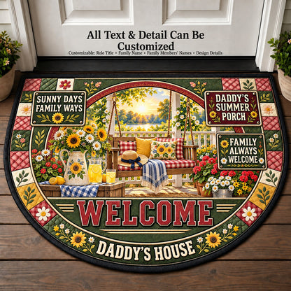Daddy's Summer Porch Personalized Half Round Mat | 5To9Vibe