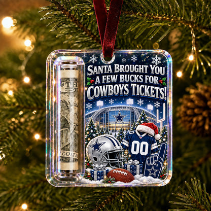 All Football Teams Christmas Money Holder Glass Ornament - 5to9vibe